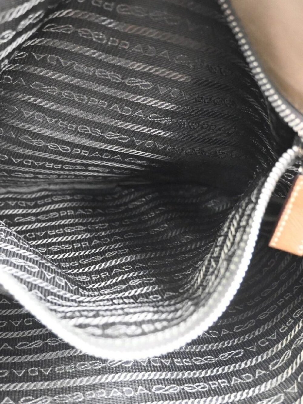 PRADA MILANO Tessuto Messenger Shoulder Bag Nylon Leather Italy Khaki 32CA854 - Picture 9 of 14